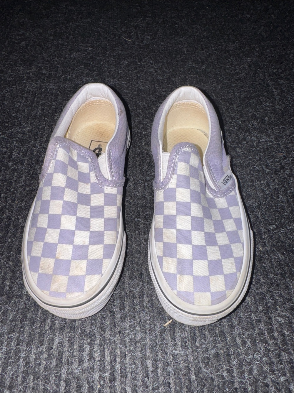 Vans Toddler Purple Checkered Sneakers